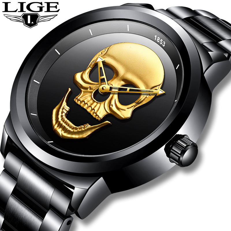 Luxury Watch Mockup - LIGE Sport Herren Uhren Top Brand