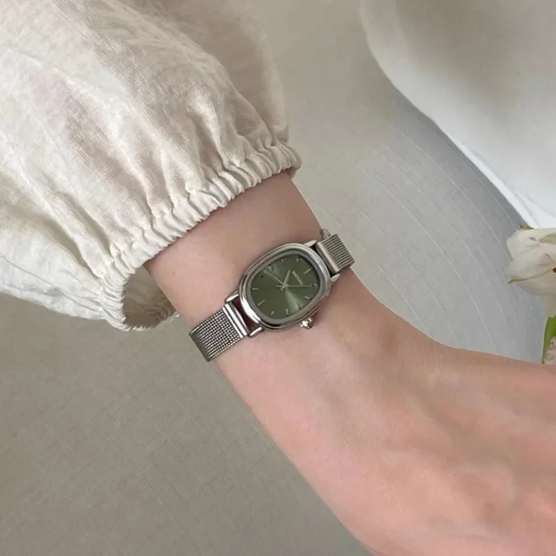 Luxury Watch Dial - Kleine Oval Zifferblatt Grüne Uhr Einfache
