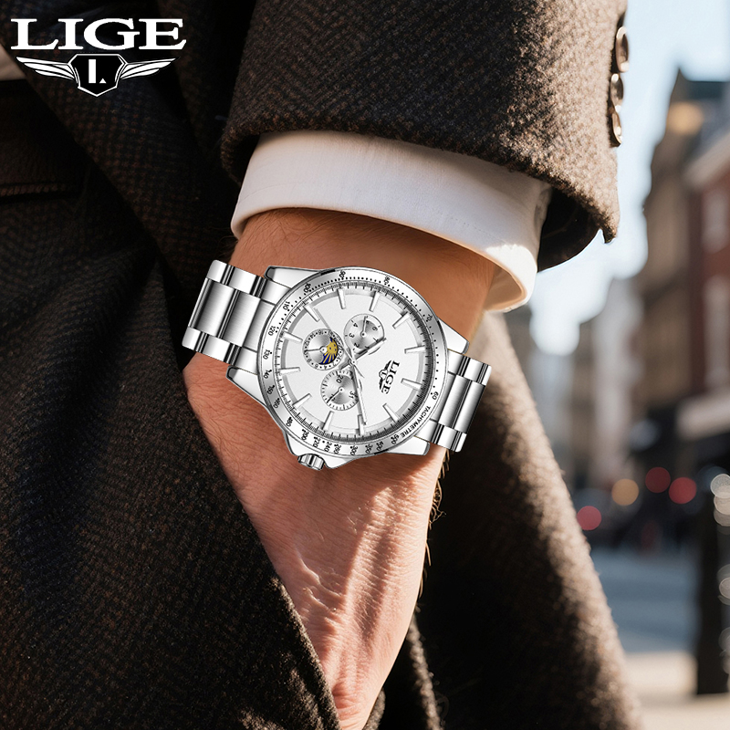 LIGE Top Marke Luxus Quarz her – Luxury Watch Display Bewertung und Preis