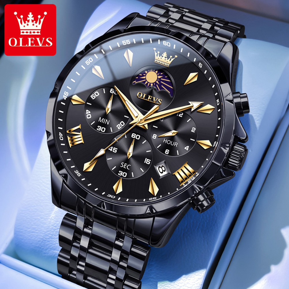 OLEVS 3653 Marken-Mondphasen-K – Luxury Watch Mockup Bewertung und Preis