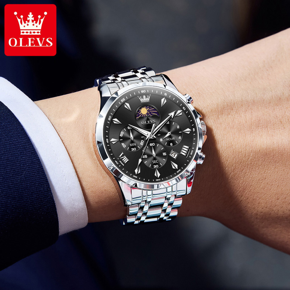 OLEVS 3653 Marken-Mondphasen-K – Luxury Watch Mockup Bewertung und Preis