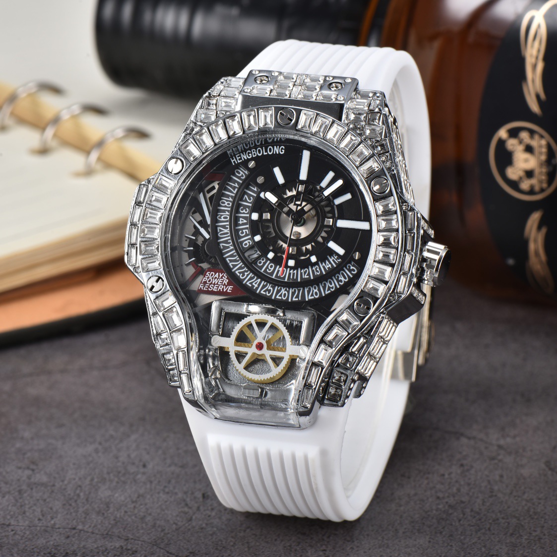 Voller diamanten Fall Business – Luxury Watch Arabic Bewertung und Preis