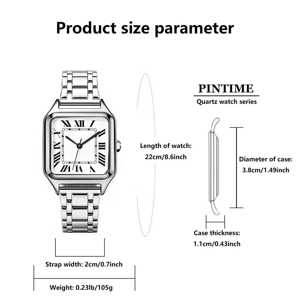 Quadratische Luxus-Damenuhr, A – Luxury Watch Arabic Bewertung und Preis